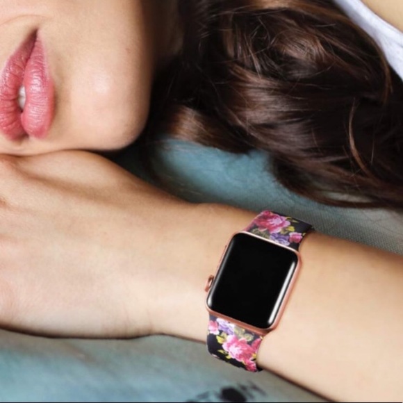 FLORAL APPLE WATCHBAND WATCH BAND 38/40mm 40/42mm - Picture 3 of 5